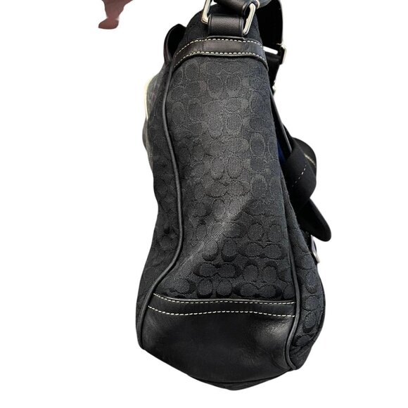 ๐ค Vintage Y2K Coach Signature Voyager Black Monogram Messenger Crossbody Bag - Picture 8 of 8